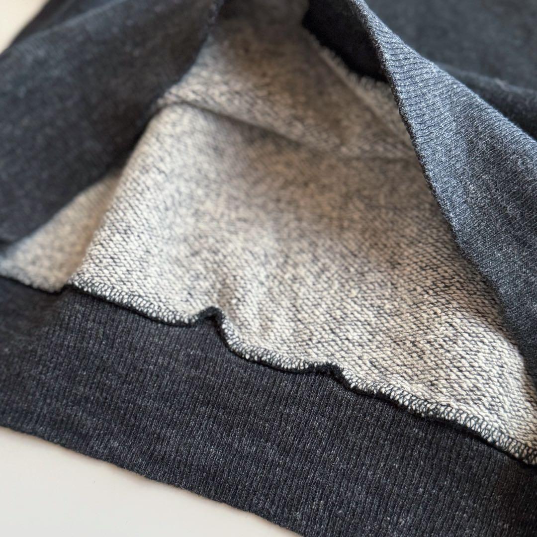 45rpm 45R クルーネックスウェット チャコールグレー　墨黒 3