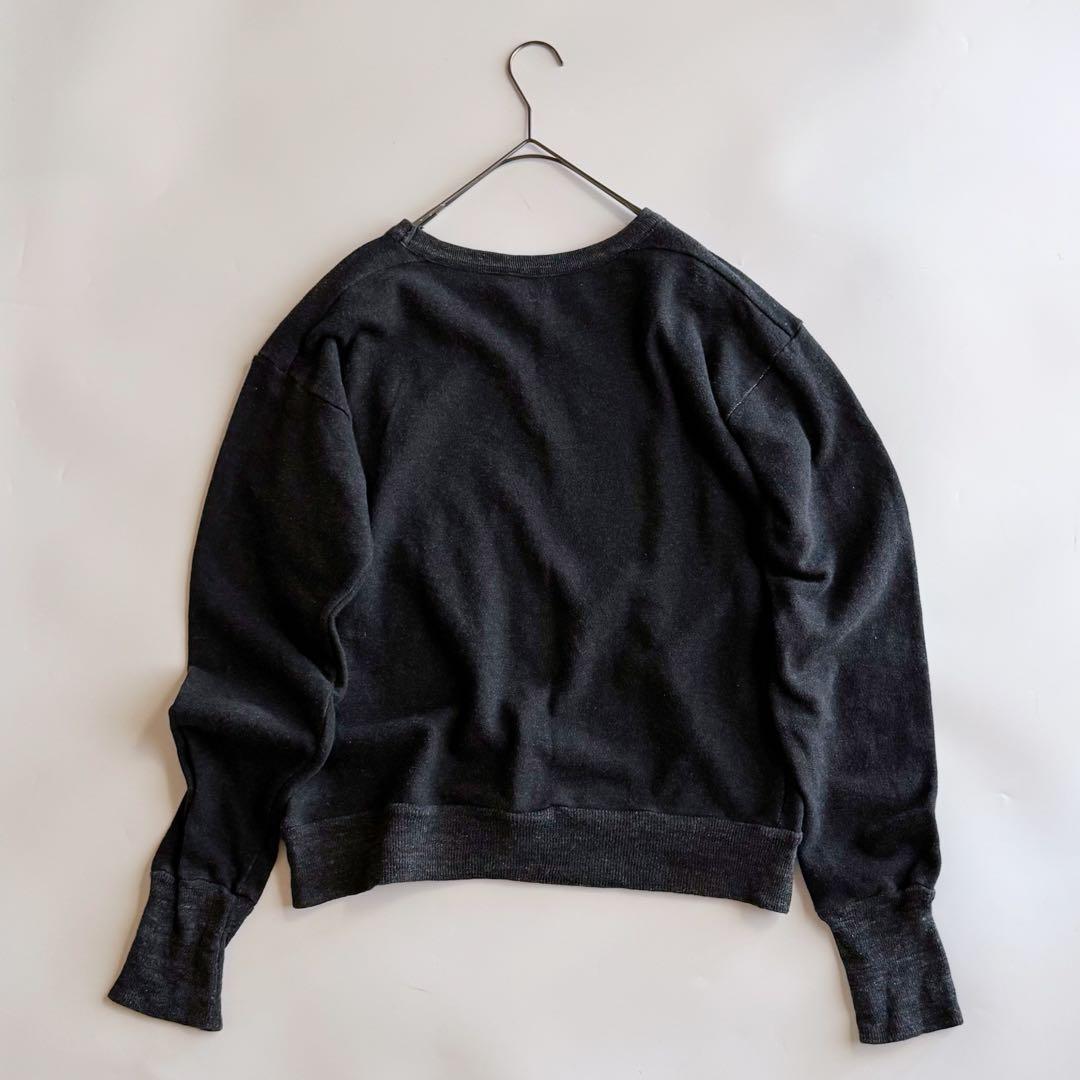 45rpm 45R クルーネックスウェット チャコールグレー　墨黒 3