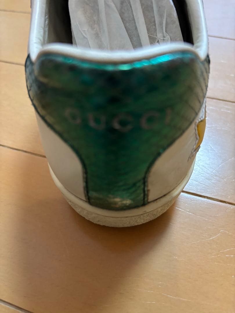 GUCCI グッチ　ACEシェリーラインスターレザーローカットスニーカー