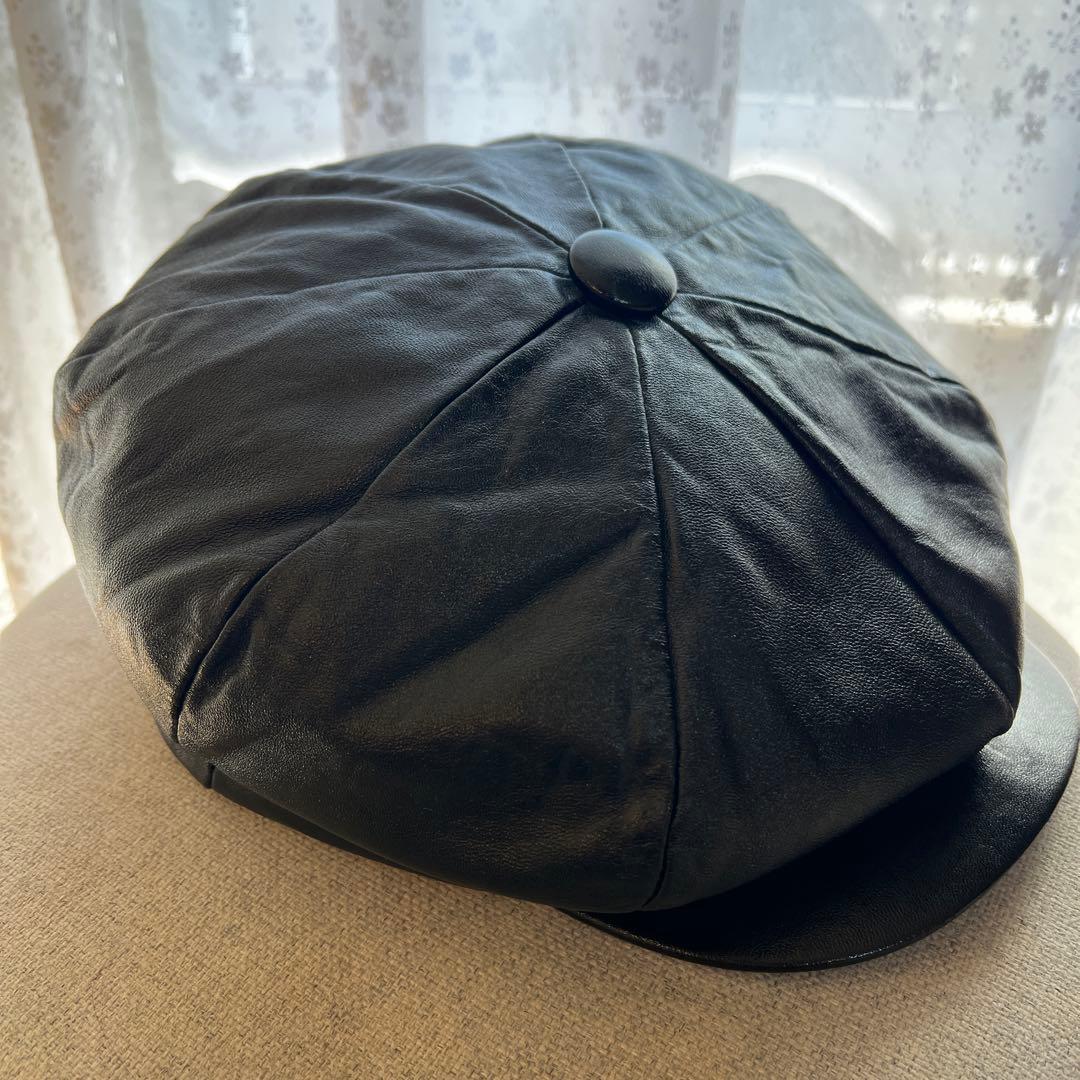 NEW YORK HAT BIG APPLE ラムレザー　キャスケット　ベレー帽