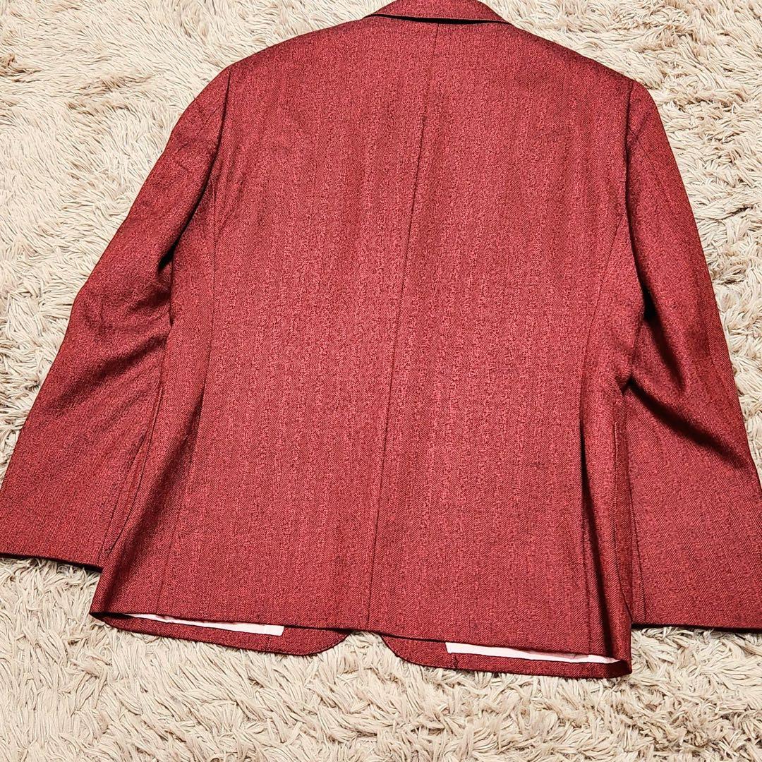 SCABAL テーラードジャケット ヘリンボーン ツイード ロゴ ボタン 美裏地