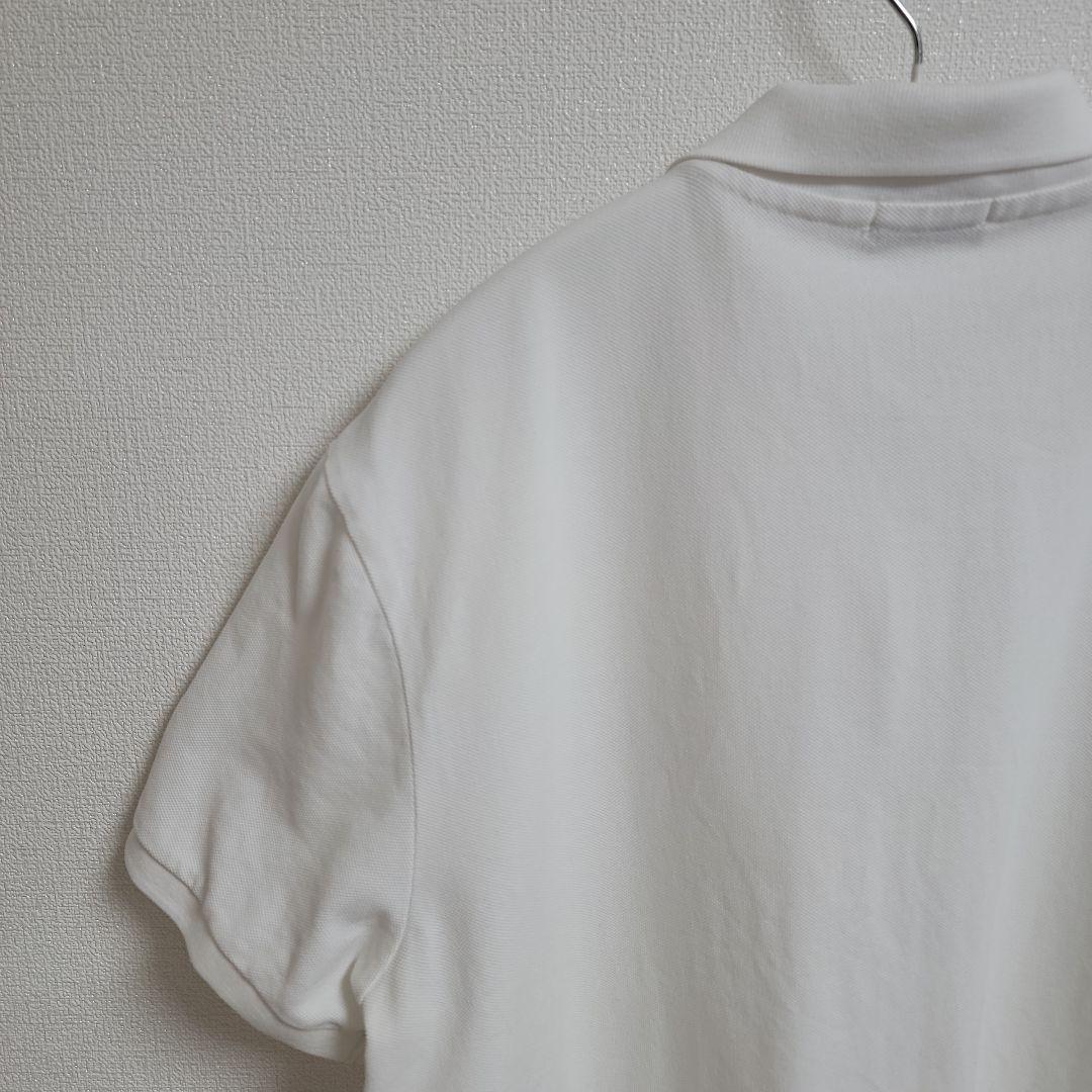 MONCLER ホワイト ポロシャツ ロゴ XL 白 半袖