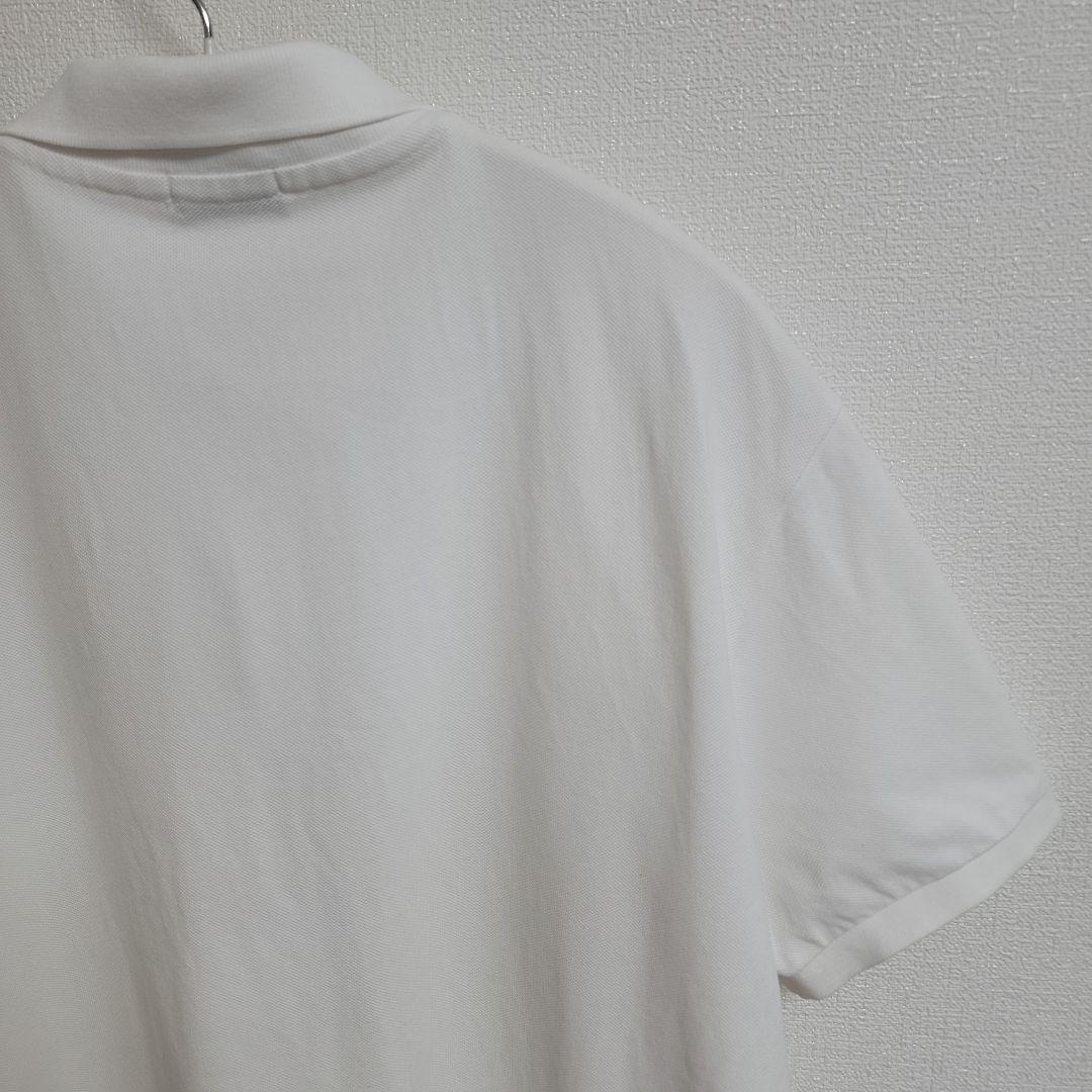 MONCLER ホワイト ポロシャツ ロゴ XL 白 半袖