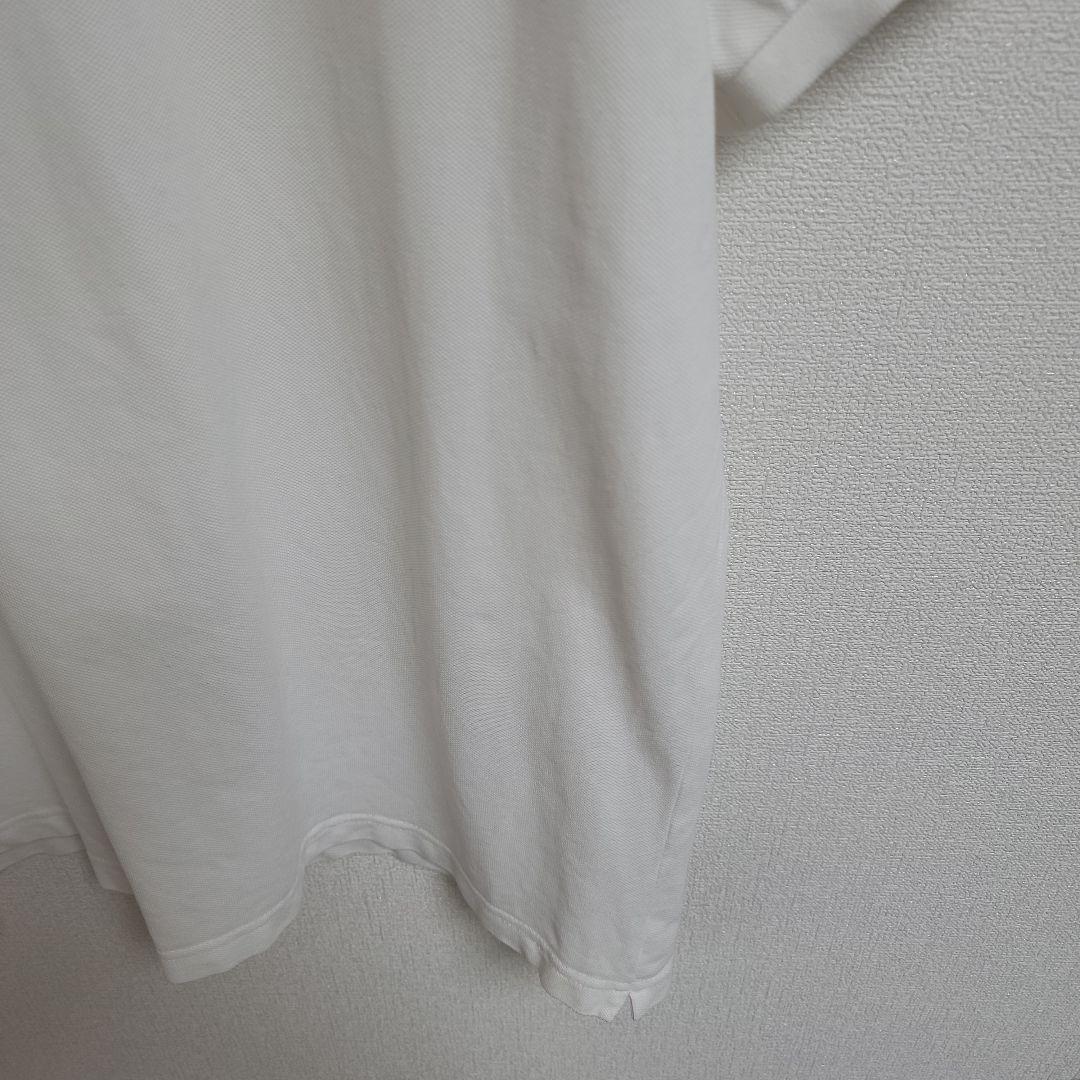 MONCLER ホワイト ポロシャツ ロゴ XL 白 半袖