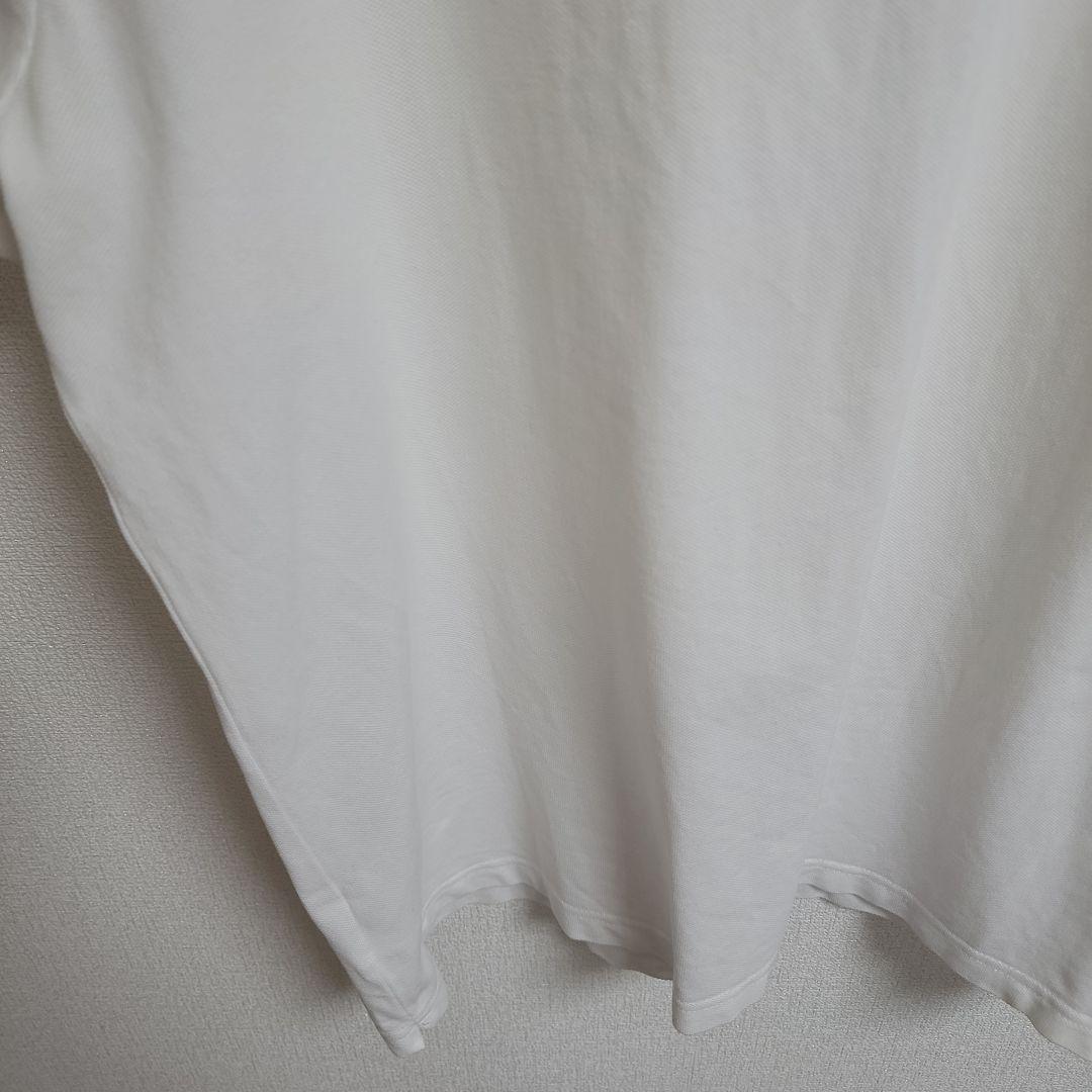 MONCLER ホワイト ポロシャツ ロゴ XL 白 半袖