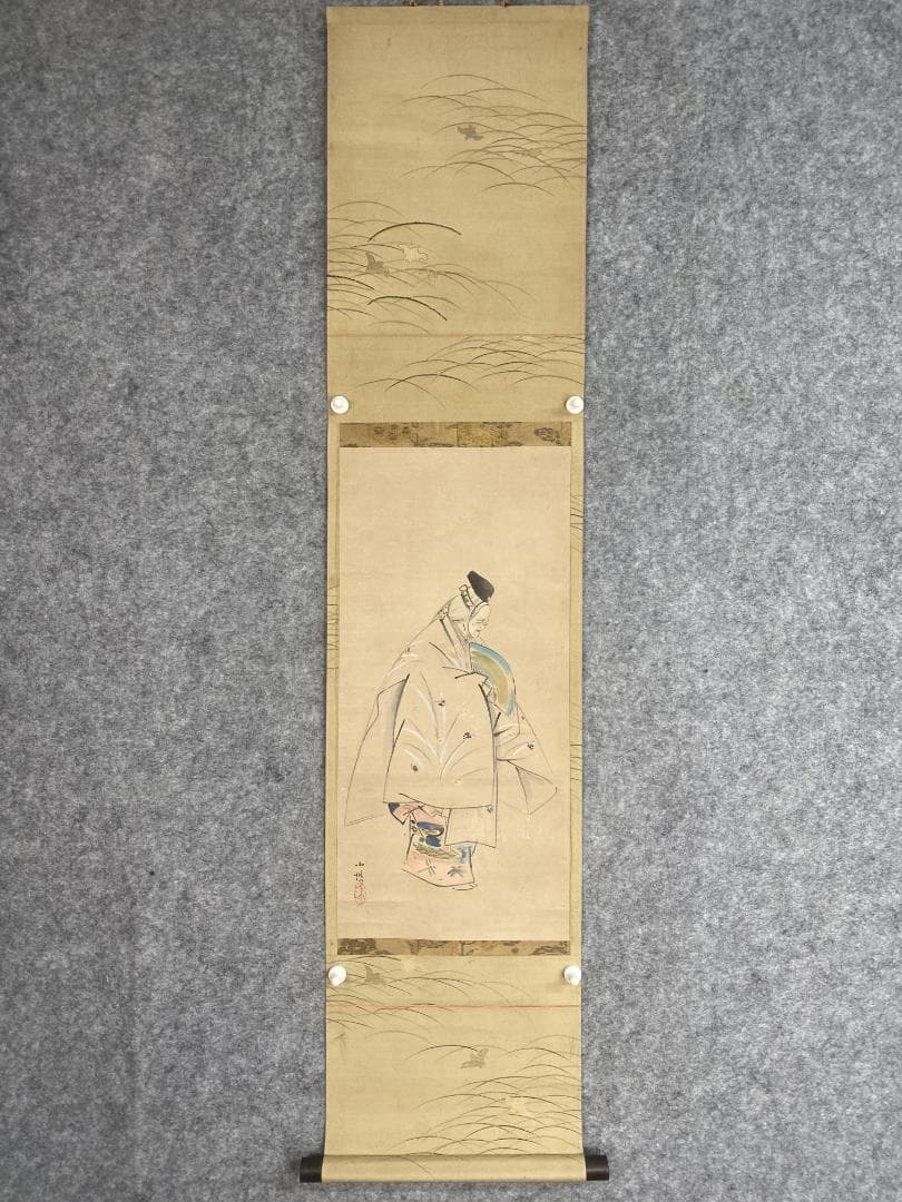 タ*ガ様 伊藤小坡 卒都婆小町像 三重県 谷口香橋師事 帝展 文展 掛軸2411