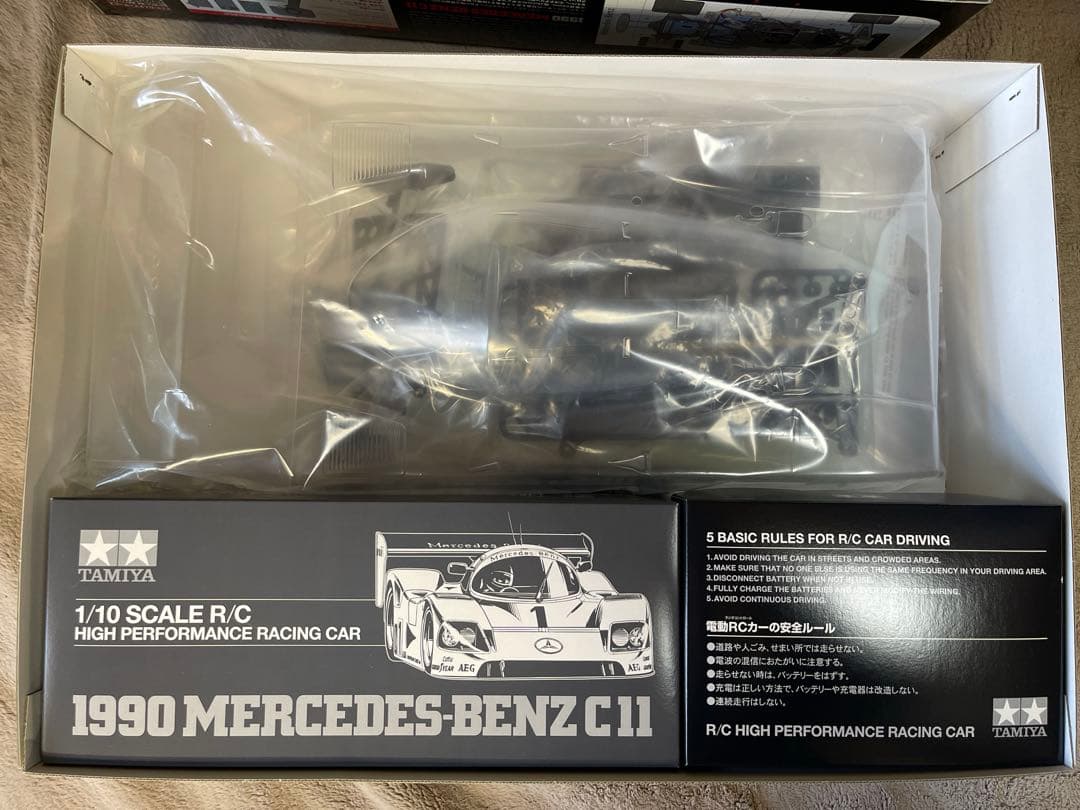 タミヤ　1／10 メルセデス　シャーシキット　未組立　スペアタイヤ付