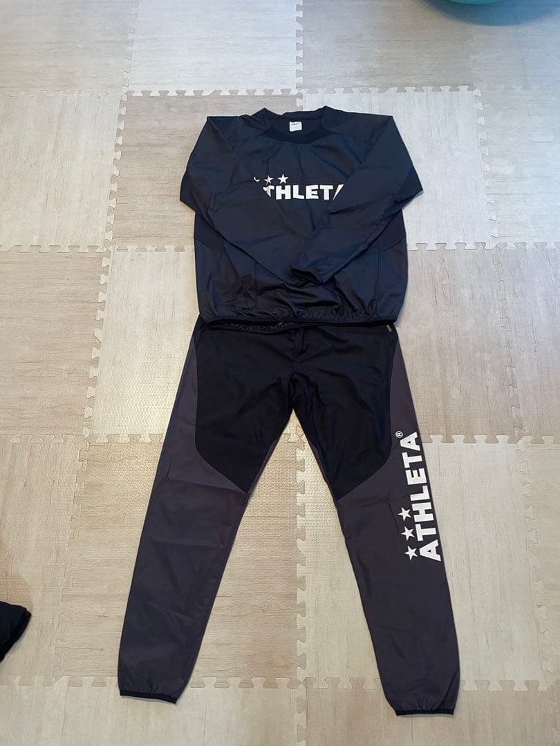 ATHLETA ピステ上下 Lサイズ ブラック　冬用ウェアセットアップ　Mサイズ