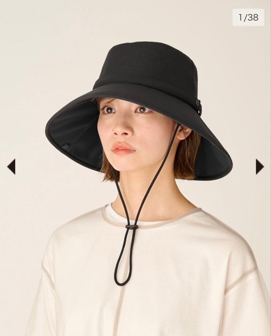 サンバリア100 ブラック ウィンドハット 黒 ハット