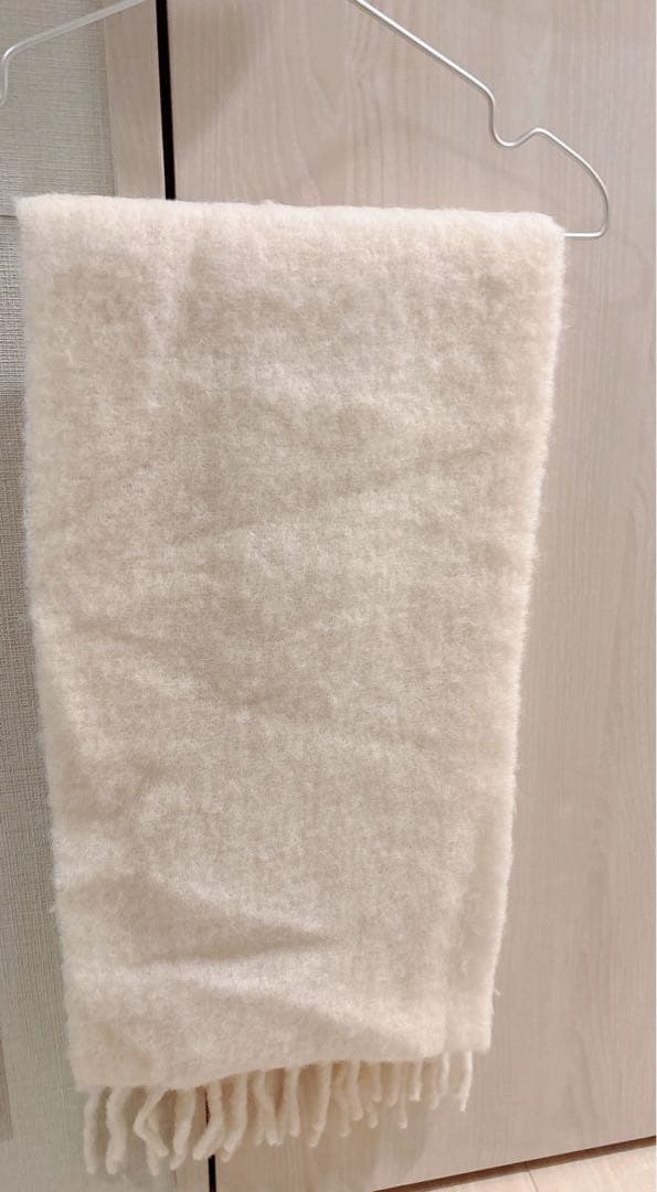 MAISON KITSUNÉ PLAIN FRINGED マフラー エクリュ