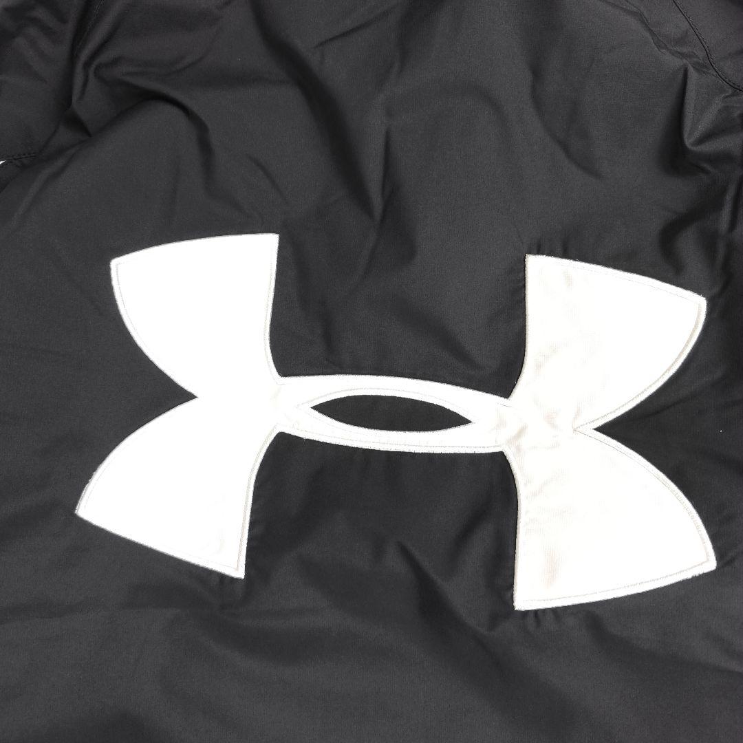 極美品✨ UNDER ARMOUR アンダーアーマー ベンチコート ロゴ刺繍 黒
