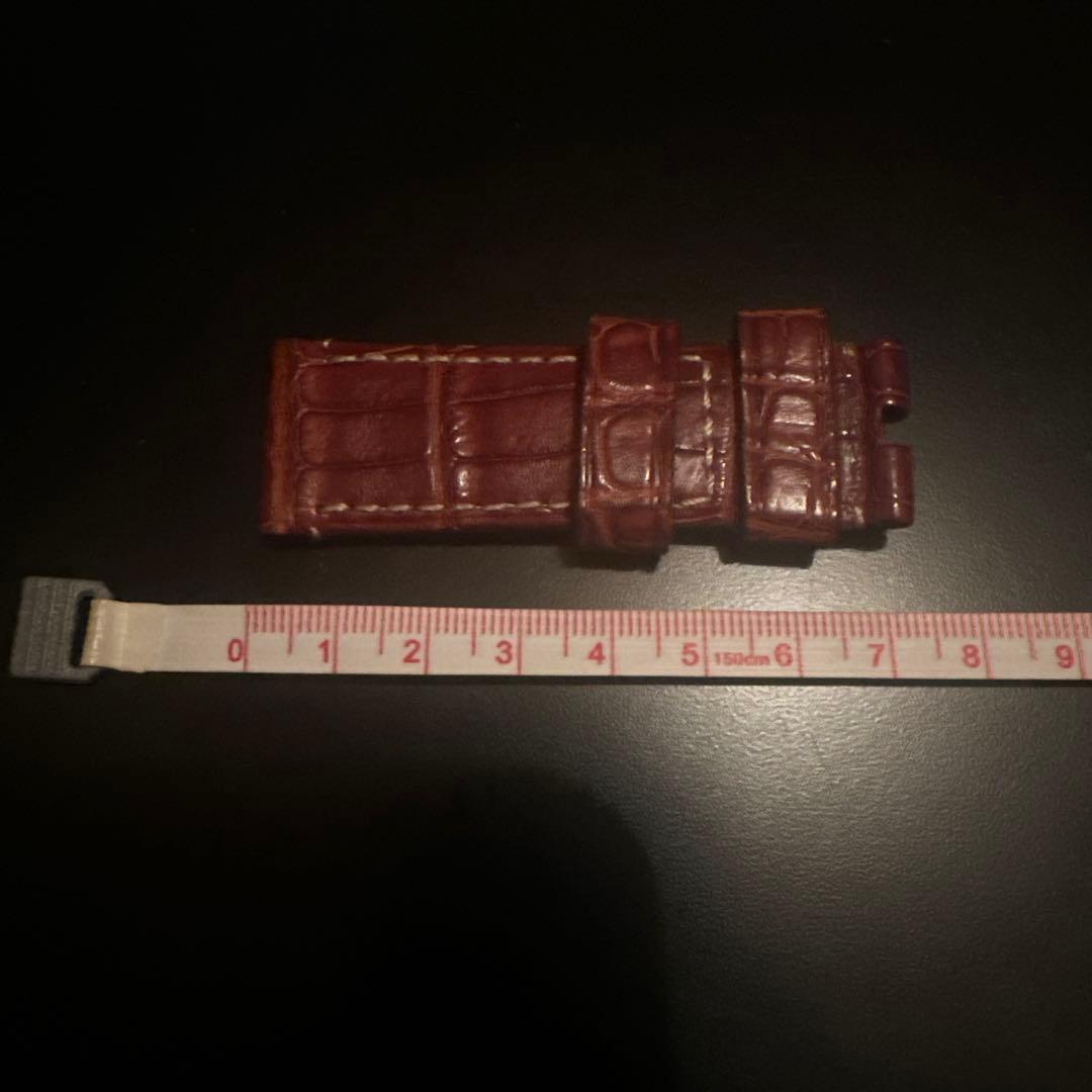 オフィチーネパネライ44mm用ブラウンレザーベルト