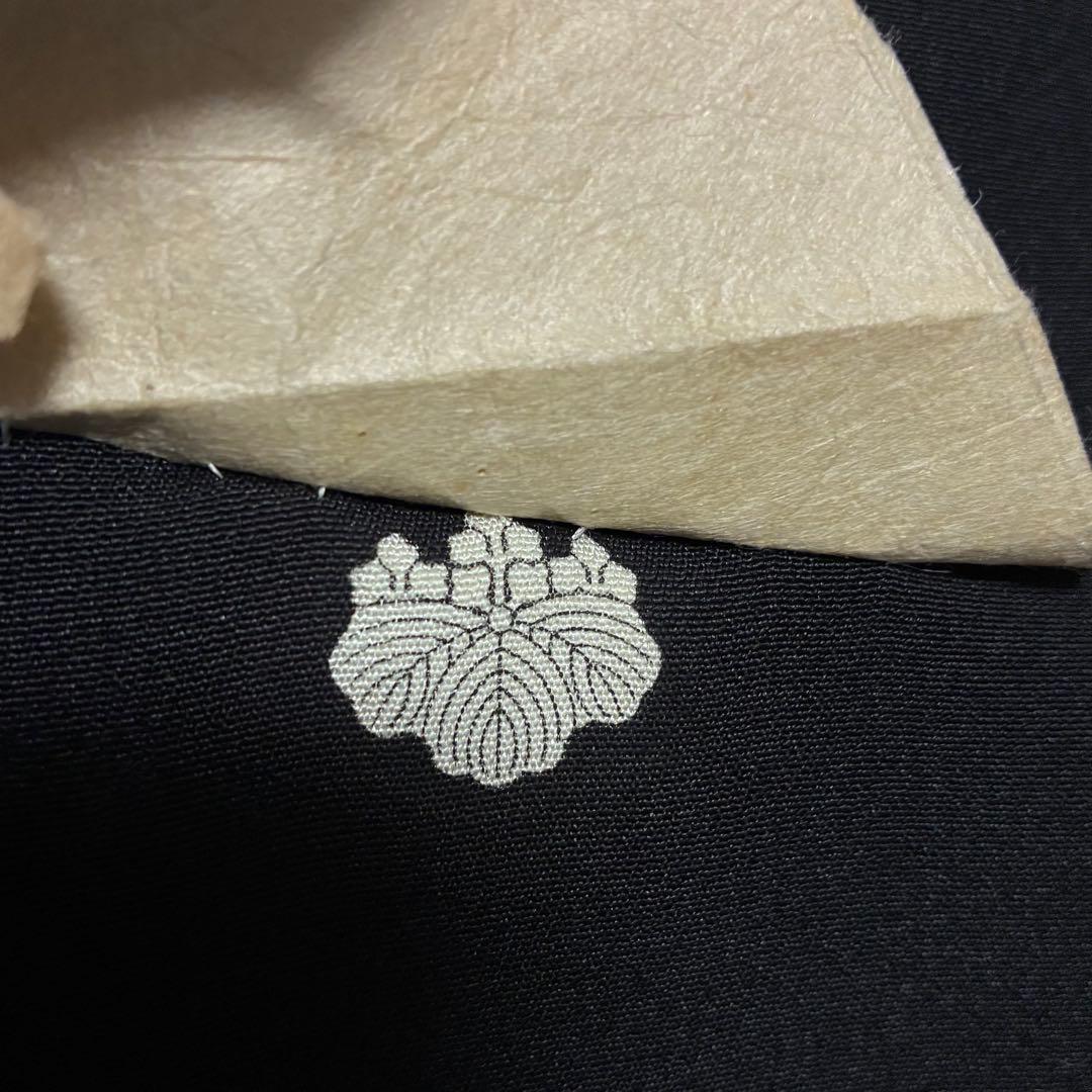 D71 黒留袖 花車 金駒刺繍 雪輪 正絹 着物 袷 しつけ糸付き未使用極美品