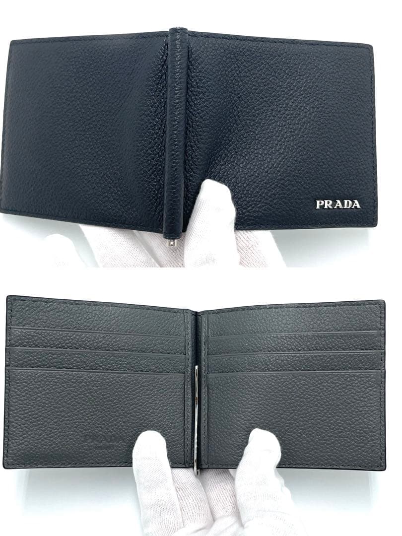 未使用級☆PRADA プラダ マネークリップ カードケース 2MN077 レザー