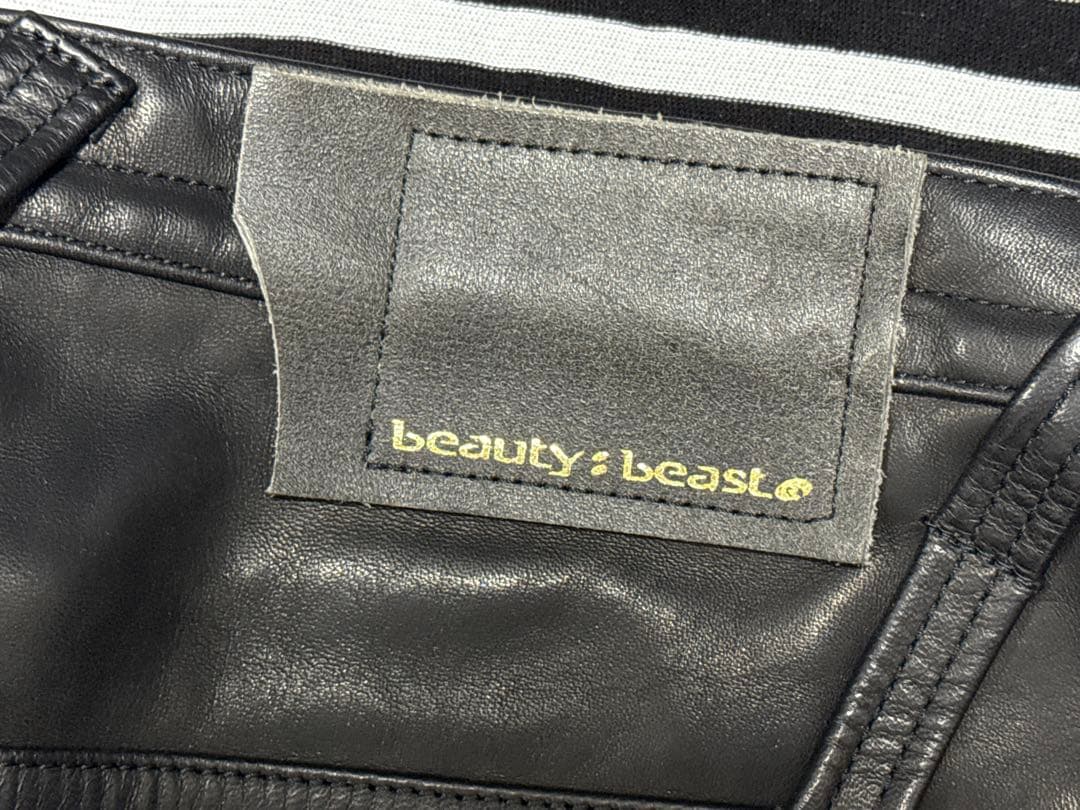 b:b ブラックレザー 馬革 サイズM