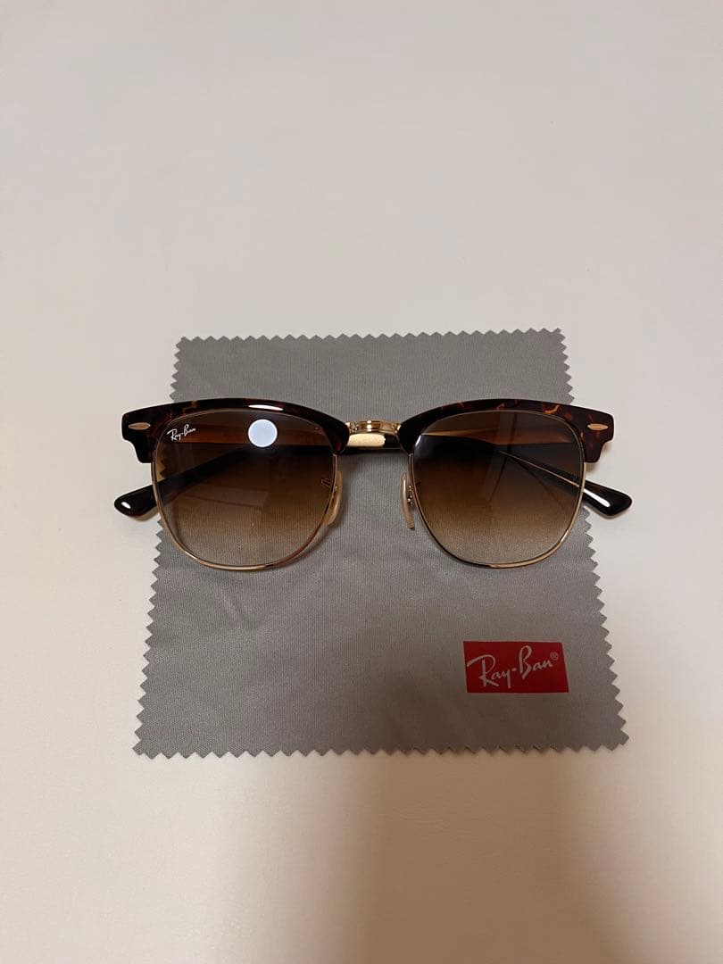 Ray-Ban ラウンドサングラス ダークブラウン