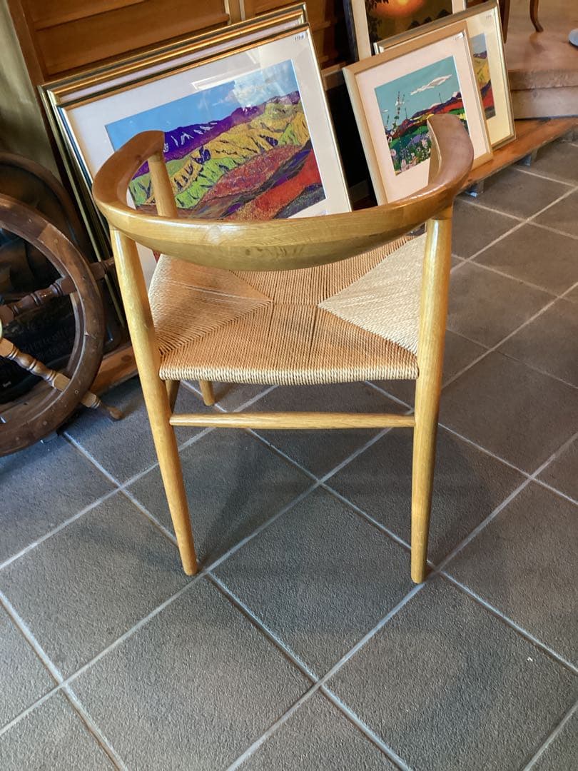 無印良品　アームチェア　ダイニングチェア　ナチュラル　北欧風