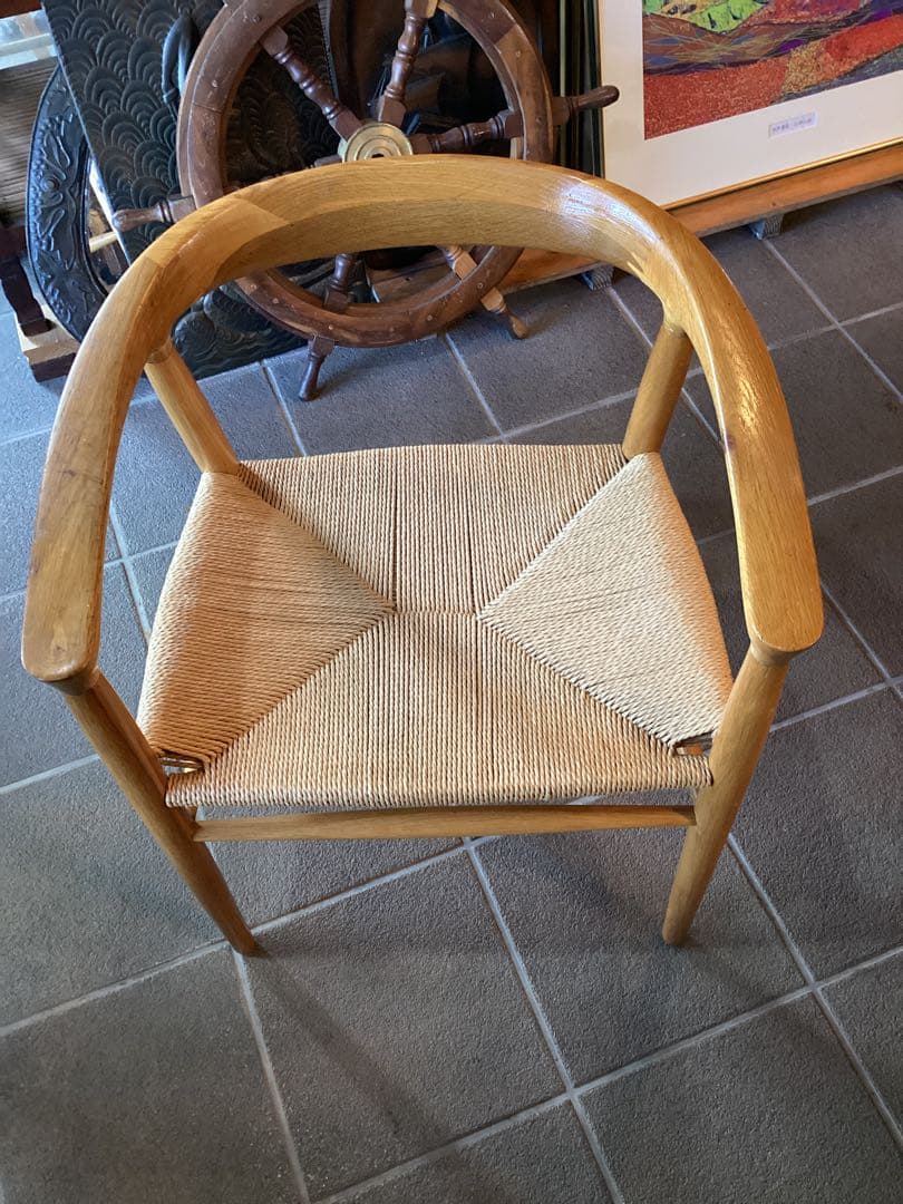 無印良品　アームチェア　ダイニングチェア　ナチュラル　北欧風