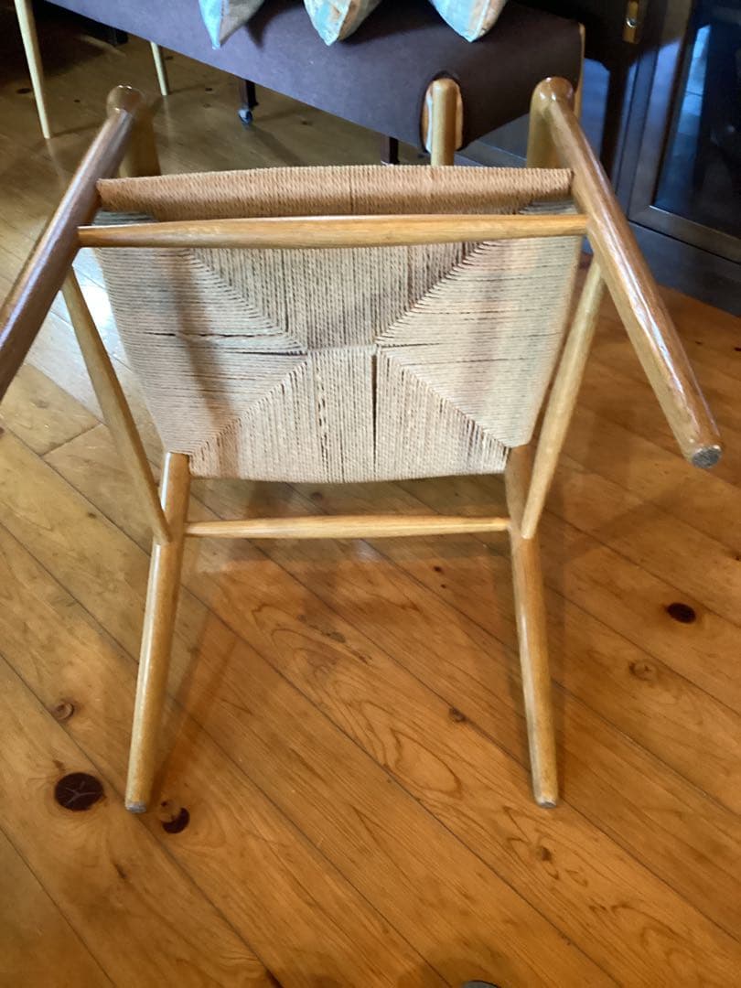 無印良品　アームチェア　ダイニングチェア　ナチュラル　北欧風