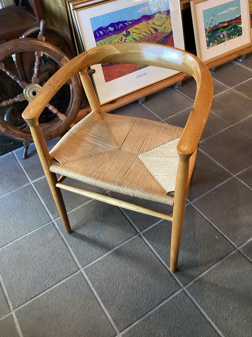 無印良品　アームチェア　ダイニングチェア　ナチュラル　北欧風