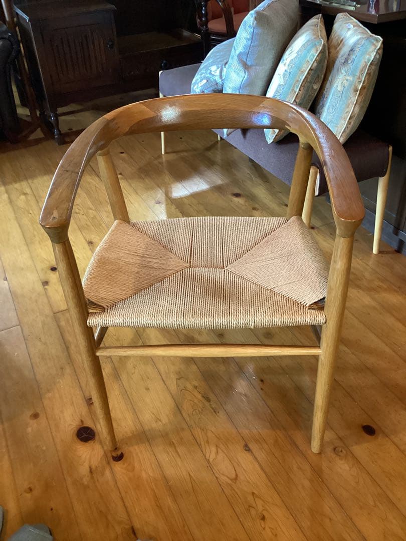 無印良品　アームチェア　ダイニングチェア　ナチュラル　北欧風
