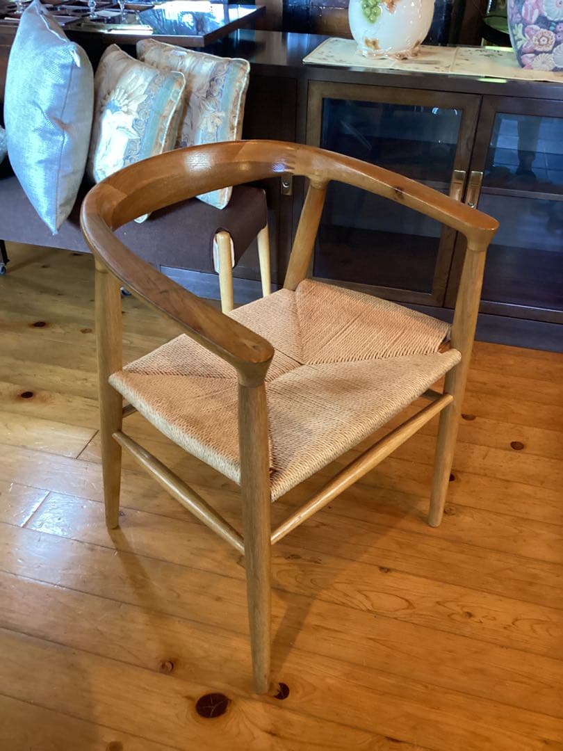 無印良品　アームチェア　ダイニングチェア　ナチュラル　北欧風