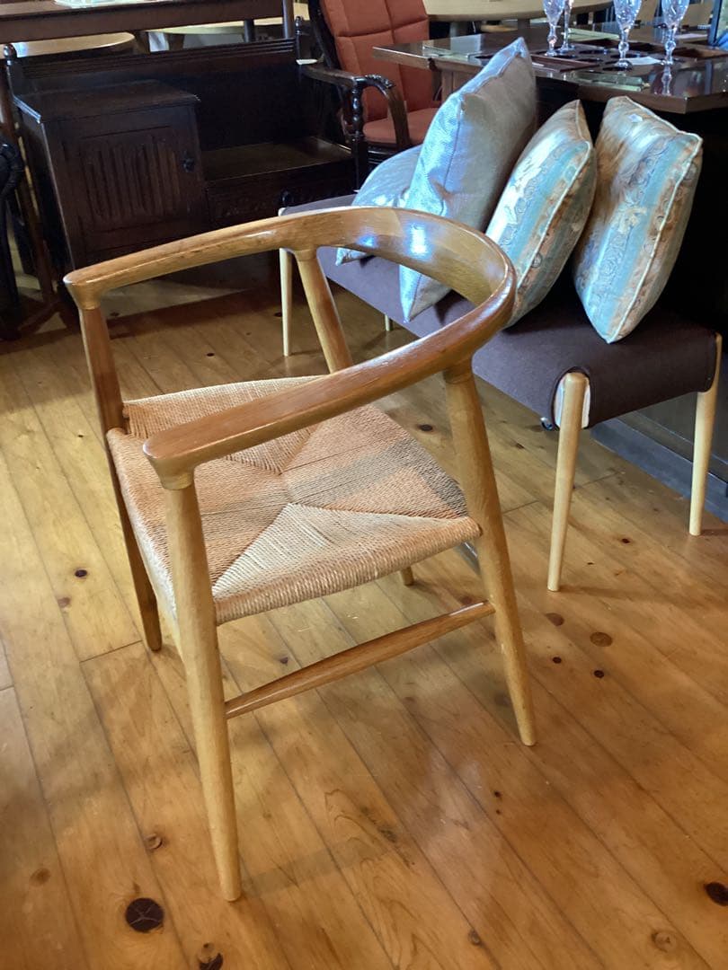 無印良品　アームチェア　ダイニングチェア　ナチュラル　北欧風