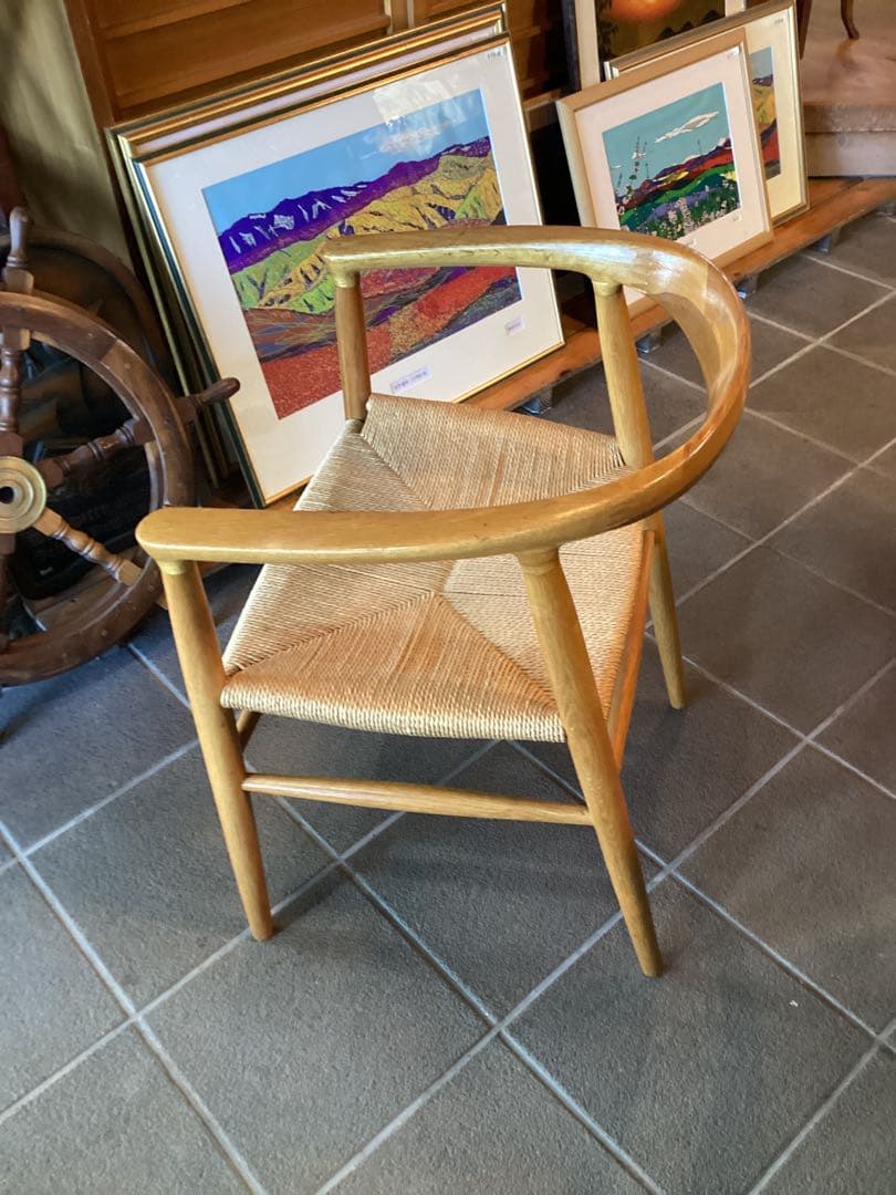 無印良品　アームチェア　ダイニングチェア　ナチュラル　北欧風