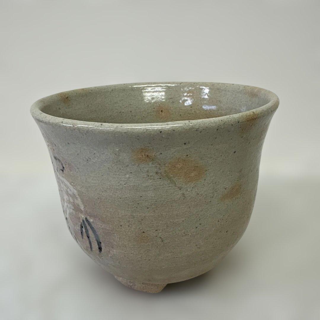 韓国人間国宝　李朝七代白山　金正玉作　嶺南窯　茶碗　共箱