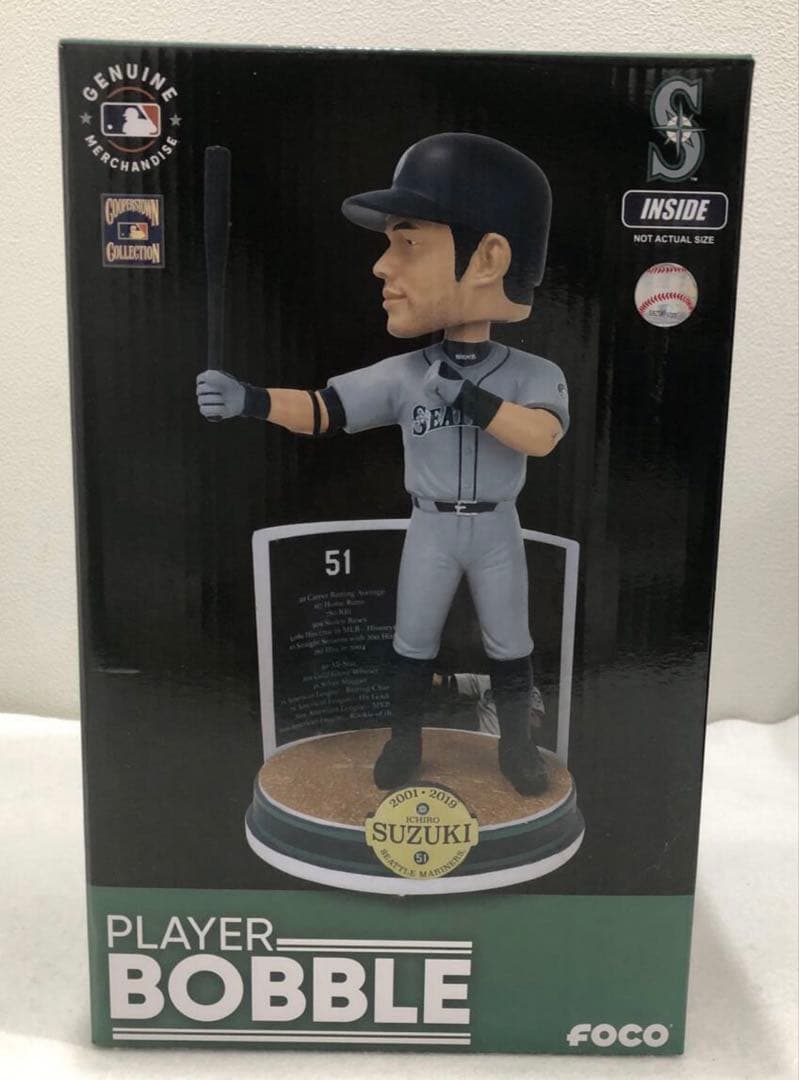 イチロー MLB公式 フィギュア ボブルヘッド 記念台座付　殿堂入り記念