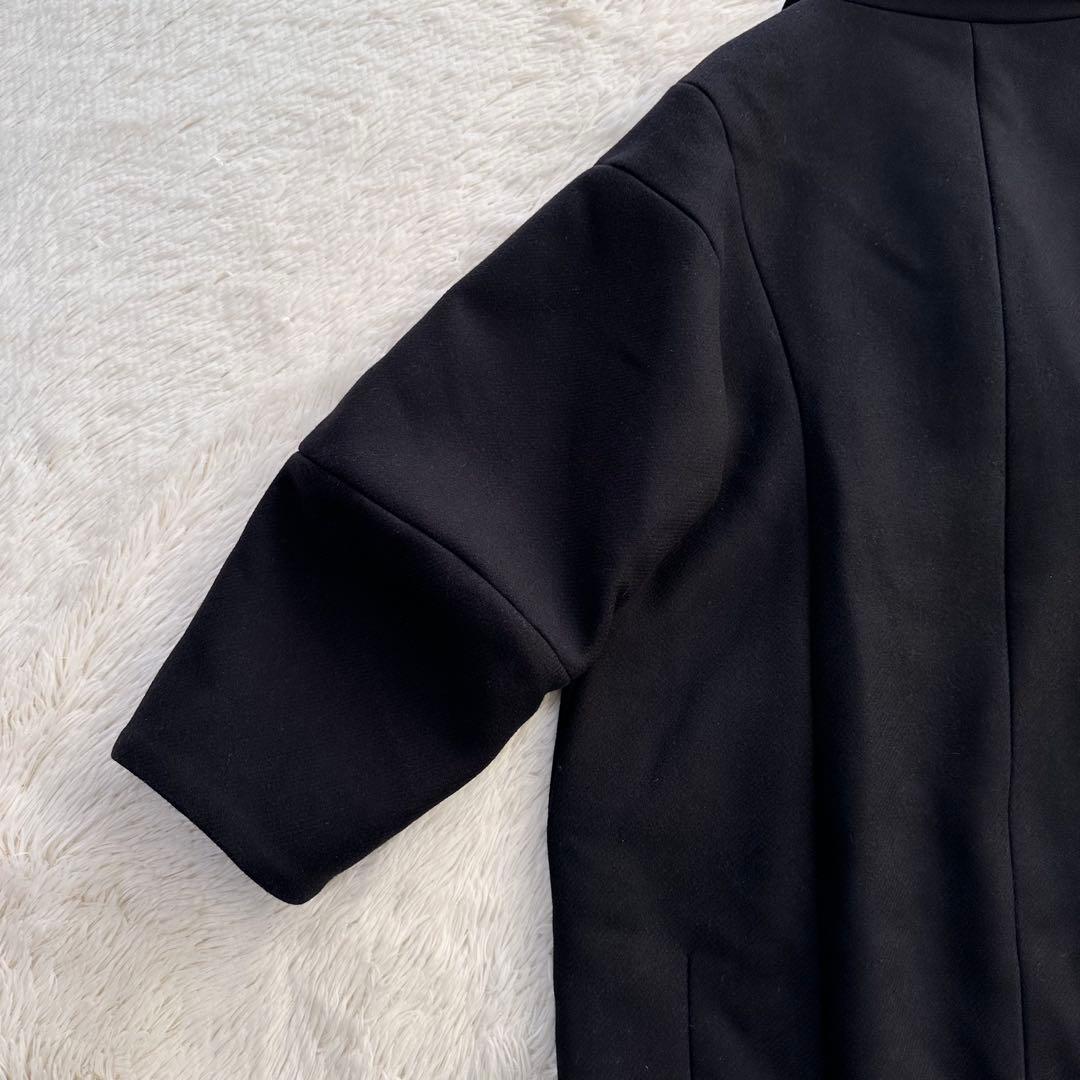 SNIDEL ウールコクーンダブルコート オーバーサイズ イタリア生地 ブラック