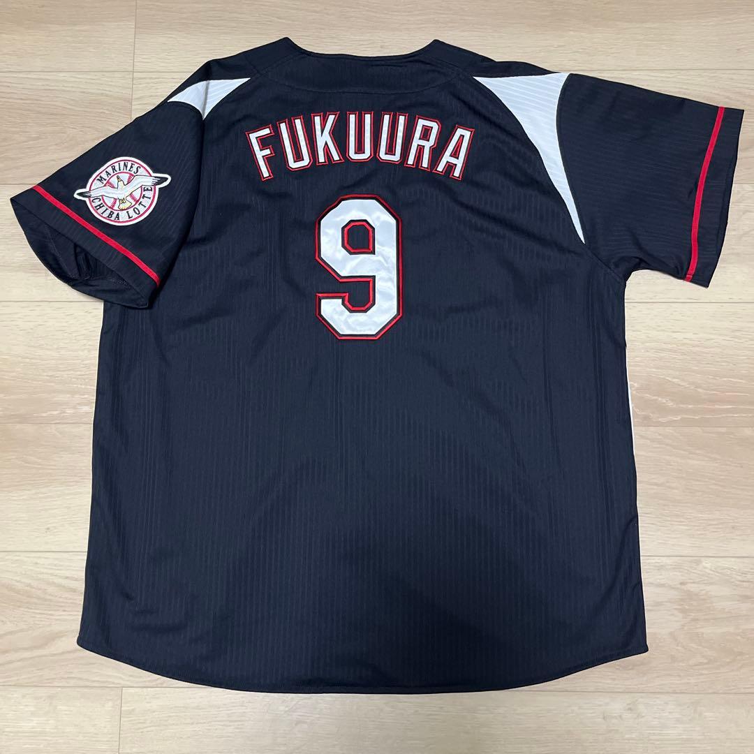 千葉ロッテマリーンズ　福浦　ビジターユニフォーム　刺繍ユニフォーム