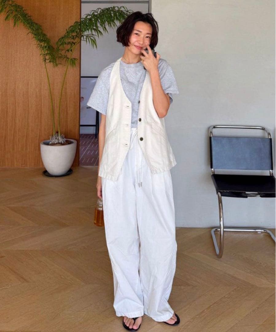 searoomlynn 2tuckナイロンボリュームパンツ