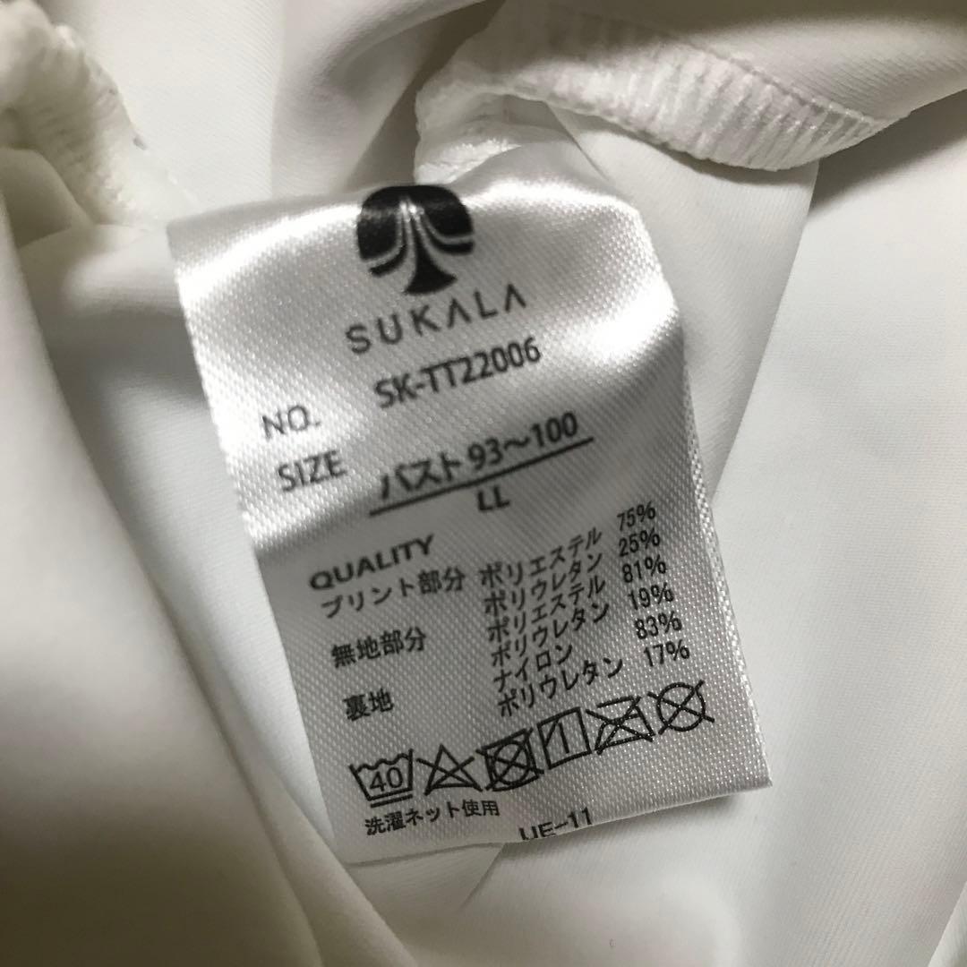 SUKALA フラワープリントカバータンクトップ　ピュアブラック　LL