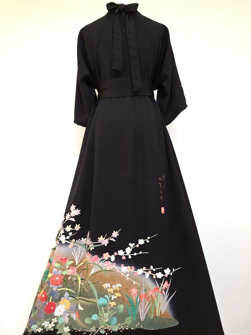 着物リメイクワンピース3684