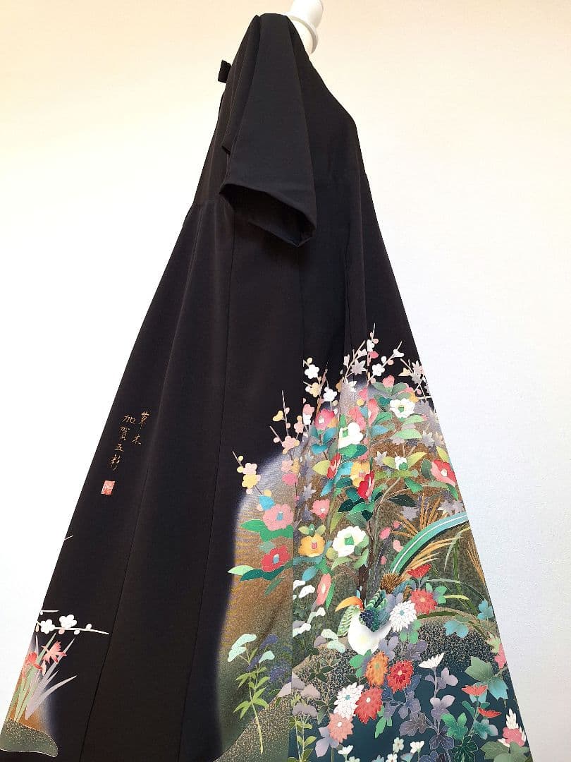 着物リメイクワンピース3684