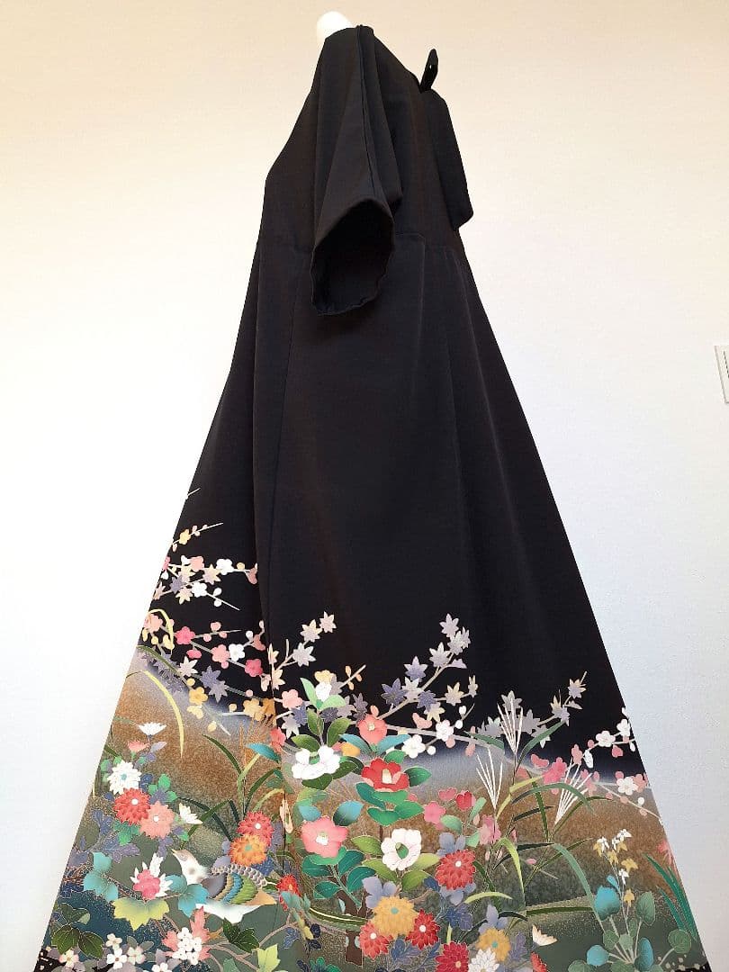 着物リメイクワンピース3684