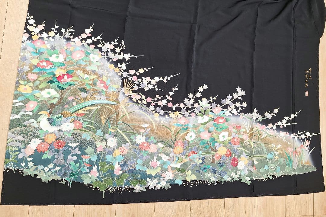 着物リメイクワンピース3684