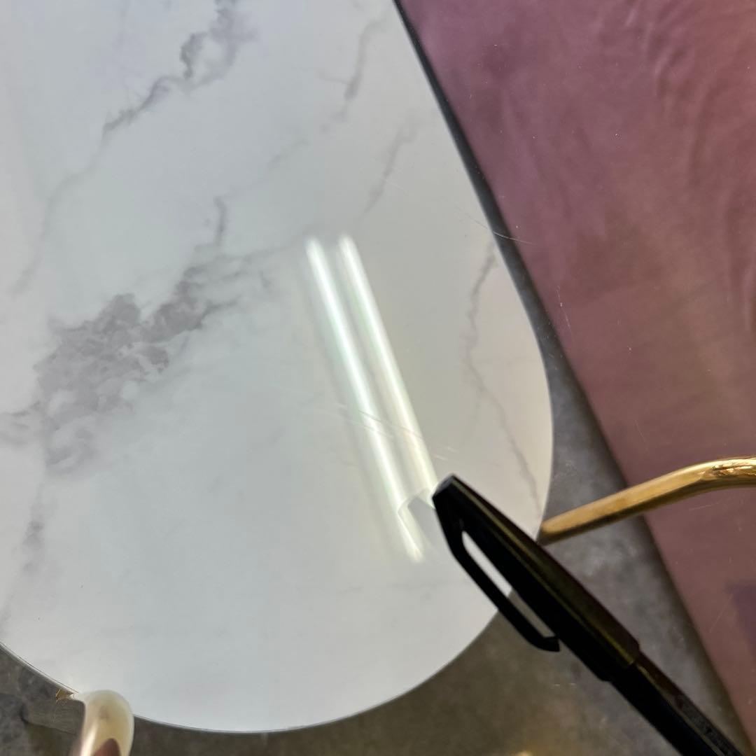 Francfranc レガート コーヒーテーブル S ゴールド×マーブル