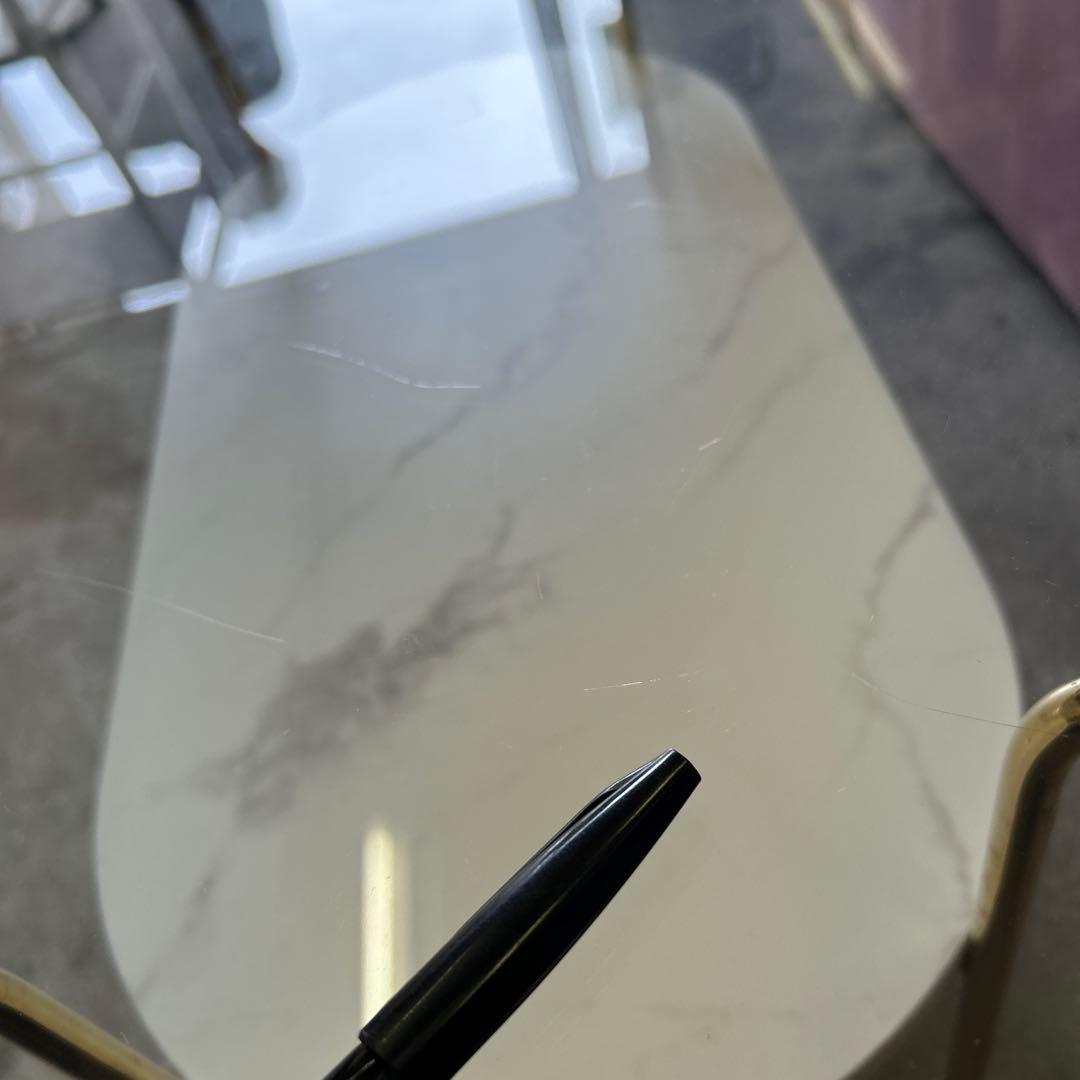 Francfranc レガート コーヒーテーブル S ゴールド×マーブル