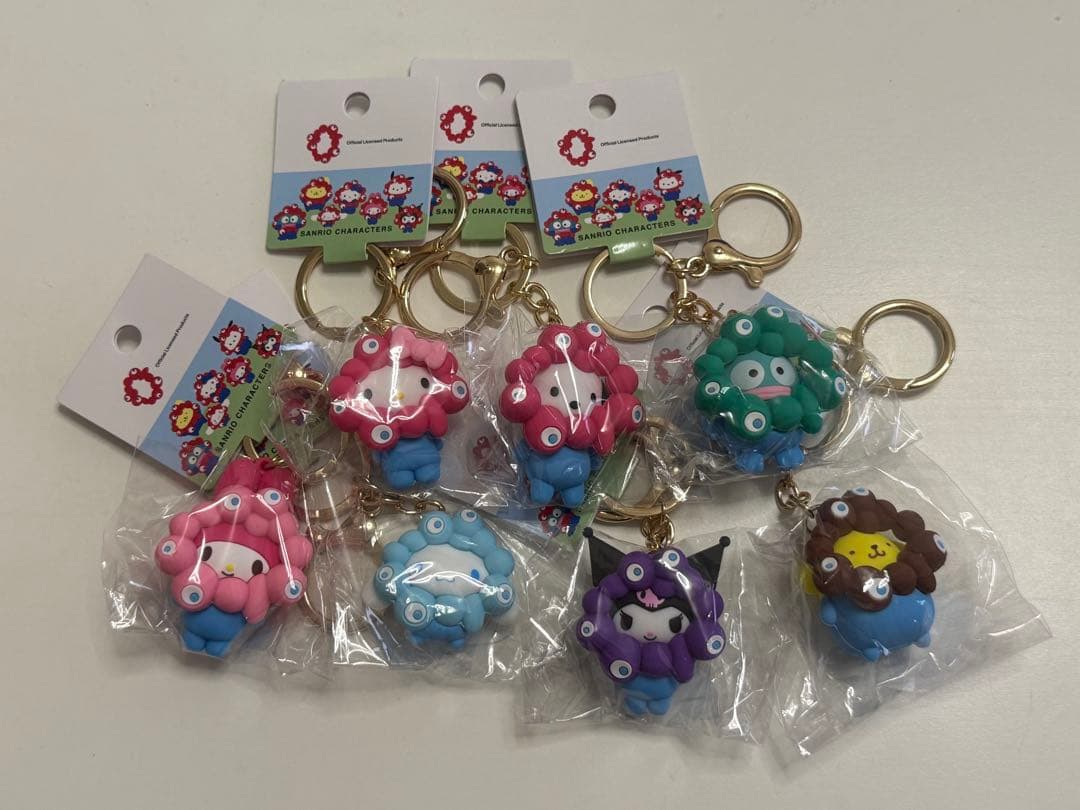 サンリオミャクミャクキーホルダー(パステル)7種コンプリートセット