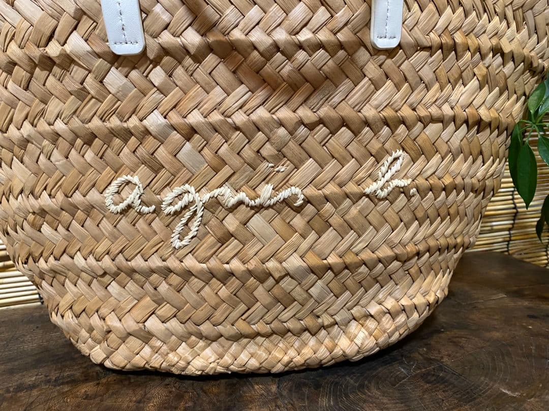 アニエスベー　agnis b.　カゴバッグ　ハンドバッグ ナチュラルかごバッグ