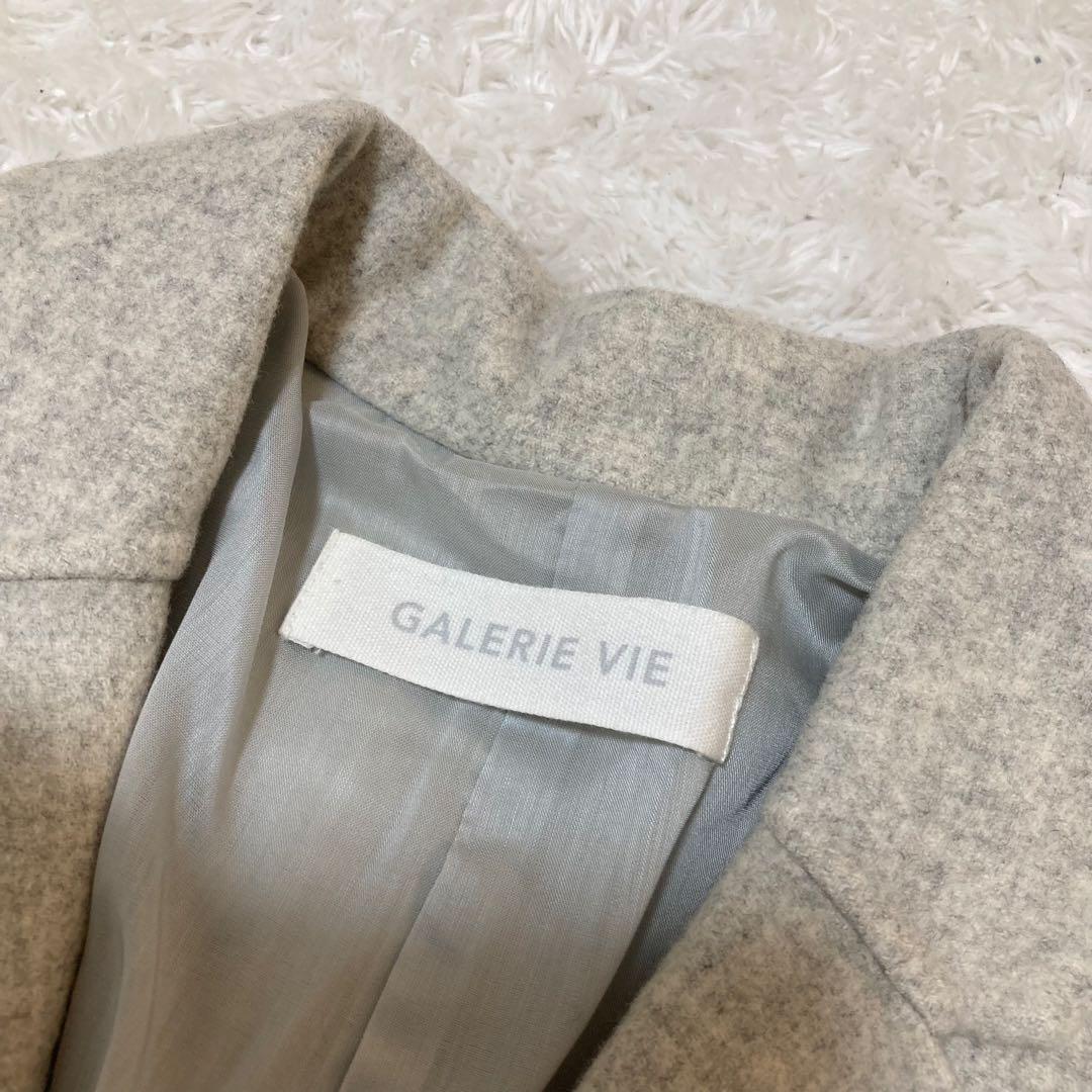 美品♡ ギャルリーヴィー ウール カシミヤ チェスターコート グレー 34