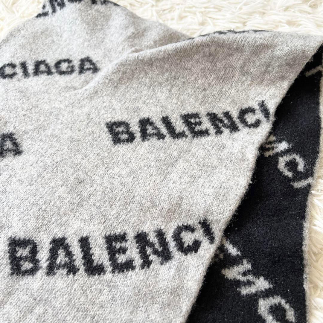 BALENCIAGA バレンシアガ　ロゴ マフラー ストール