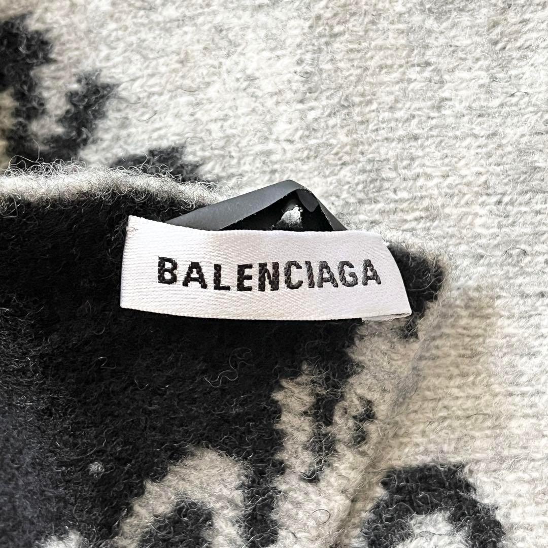 BALENCIAGA バレンシアガ　ロゴ マフラー ストール