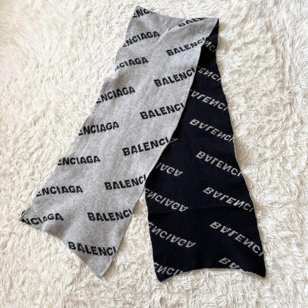 BALENCIAGA バレンシアガ　ロゴ マフラー ストール