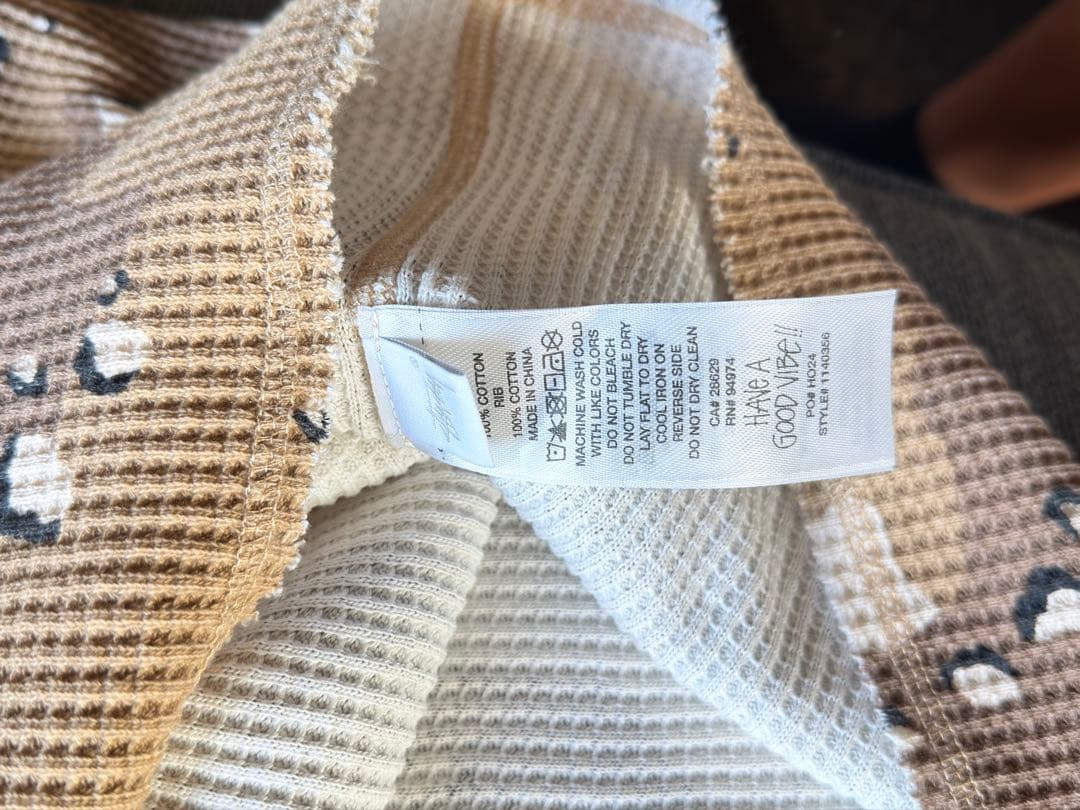 stussy サーマル　カモ　XL