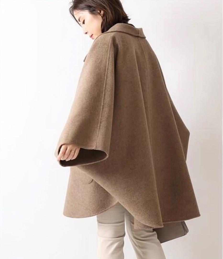 新品 スピック&スパン ダブルリバーマントコート ベージュ 50,600円