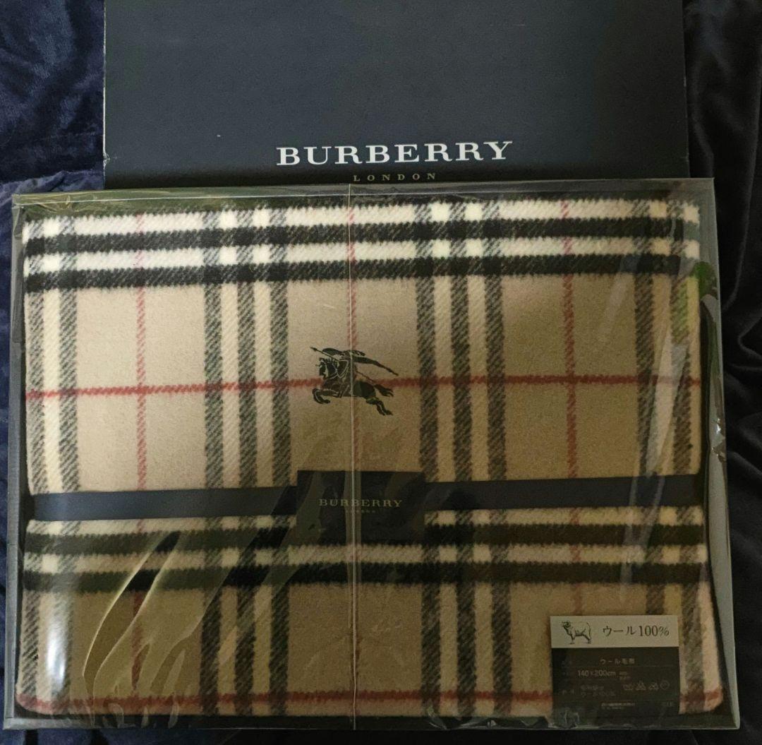 BURBERRY チェック柄　ウールブランケット　毛布　新品未使用
