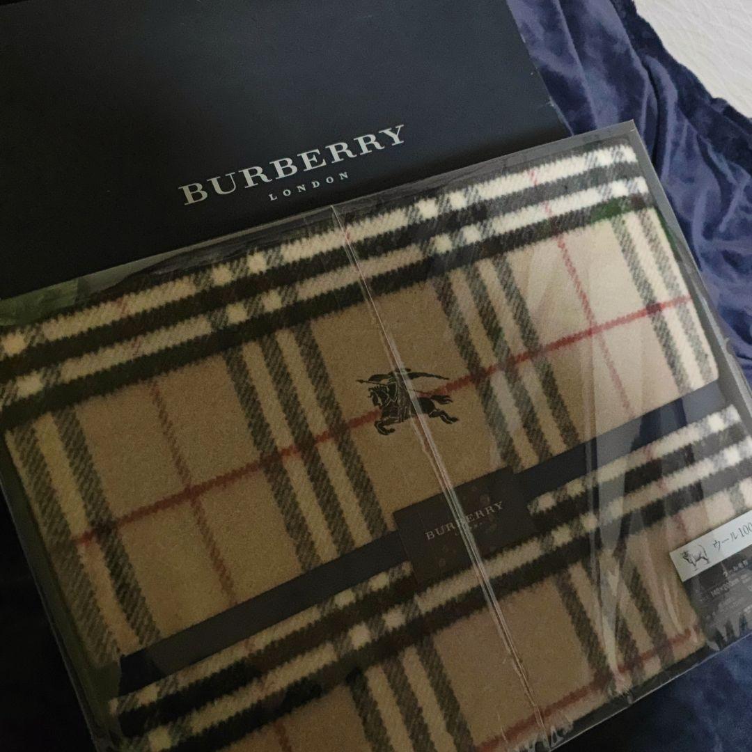 BURBERRY チェック柄　ウールブランケット　毛布　新品未使用